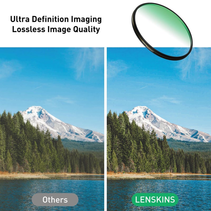 LENSKINS فلتر UV واقي من LENSKINS مقاس 52 مم، متعدد الطبقات 28 مقاوم، مطلي نانو، فائق النحافة، عدسات ألمانية، محكم ضد الطقس، فلتر زجاجي عالي الوضوح للأشعة فوق البنفسجية، واقي عدسة كاميرا مع قطعة قماش للعدسة - Image 4